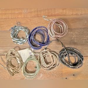 Bundle of 7 bead wrap bracelets Chan Luu, Club Monaco